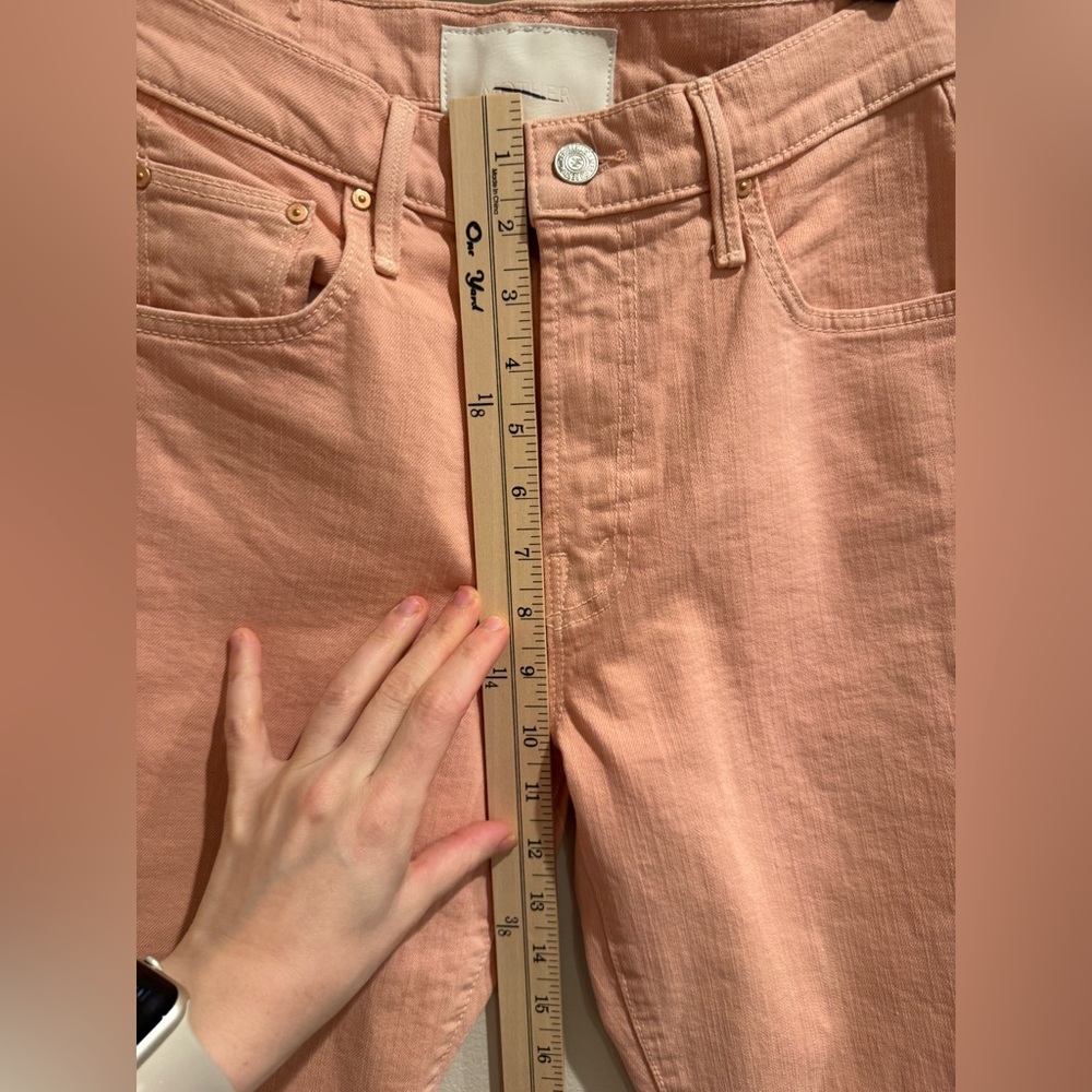 NWT MOTHER THE INSIDER HOVER Jean pink size 27 peach color - Picture 5 of 13